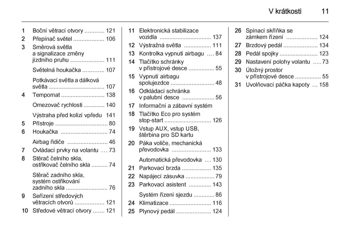 Opel Mokka navod k obsludze / page 13