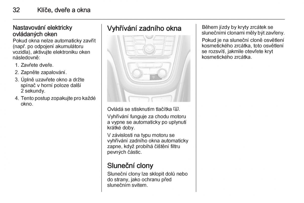 Opel Mokka navod k obsludze / page 34
