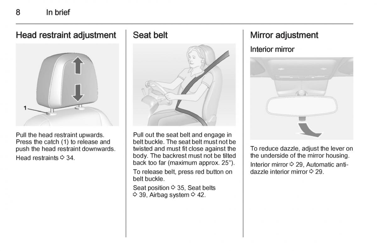 Opel Mokka owners manual / page 10