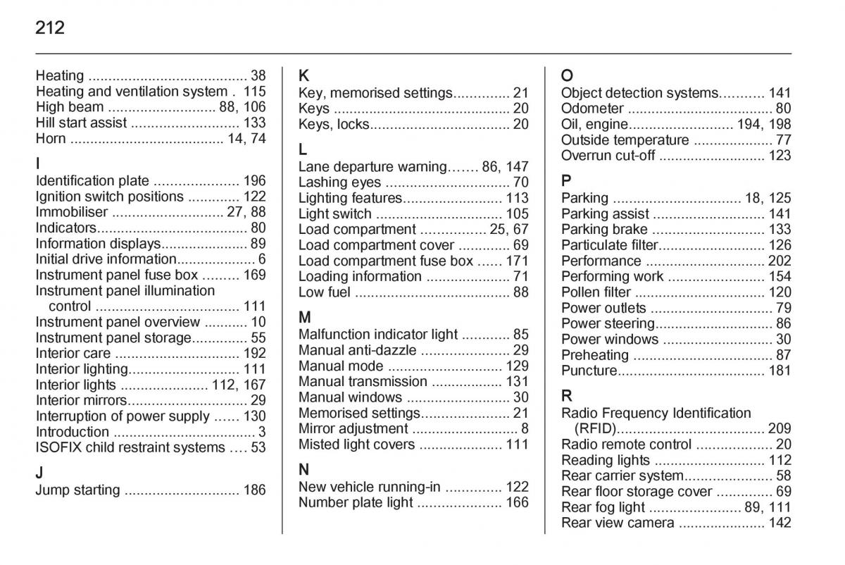 Opel Mokka owners manual / page 214