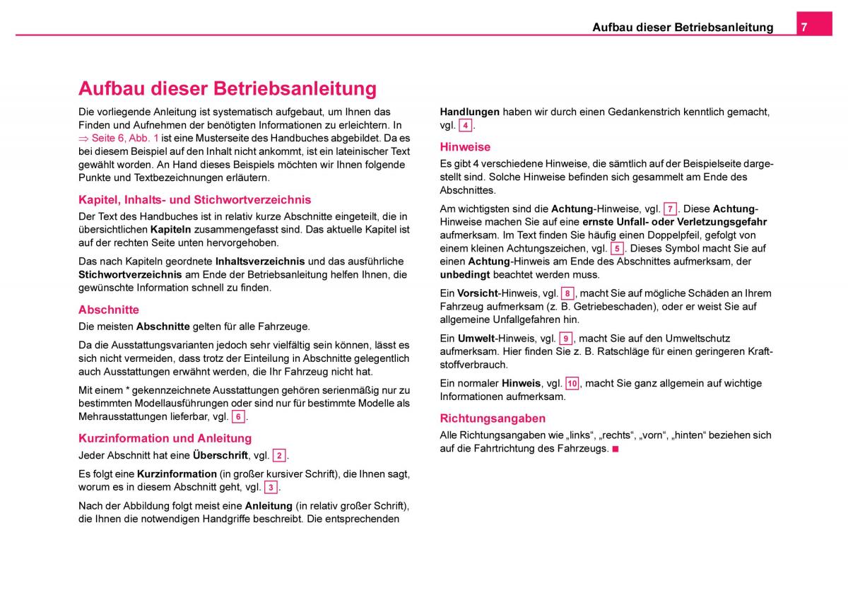 Skoda Fabia I 1 Handbuch / page 8