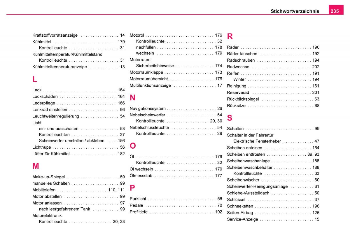 Skoda Fabia I 1 Handbuch / page 236