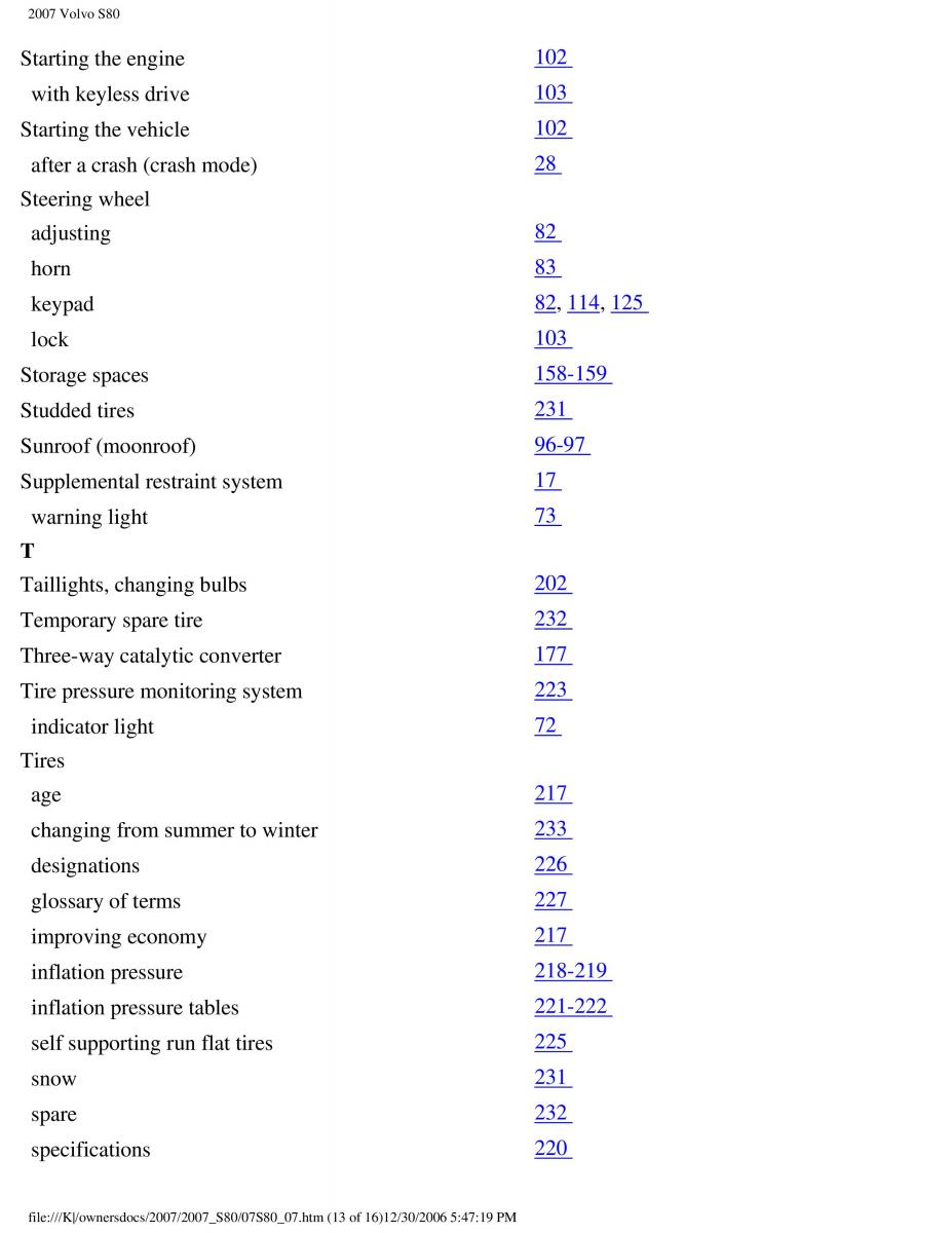 volvo S80 II 2 owners manual / page 323