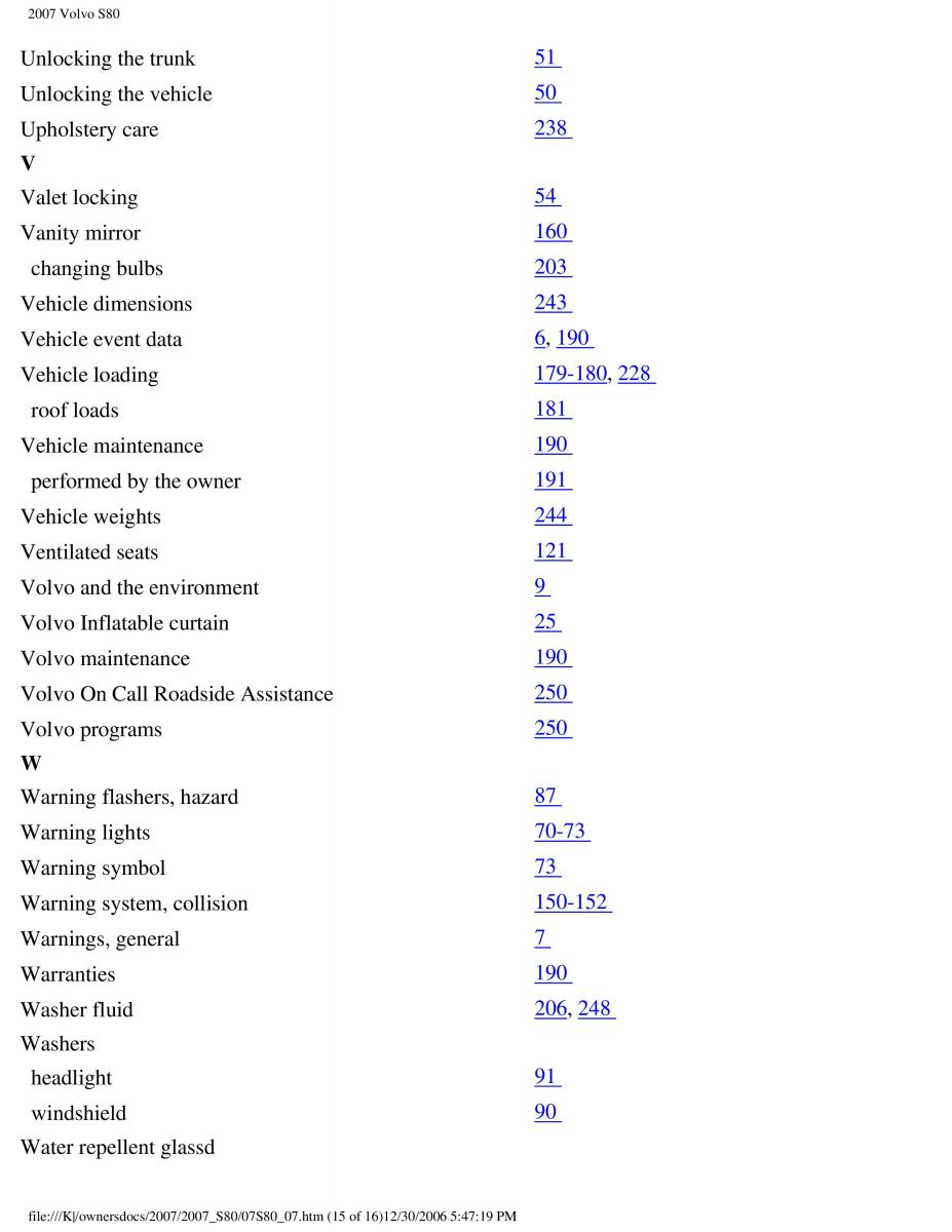 volvo S80 II 2 owners manual / page 325