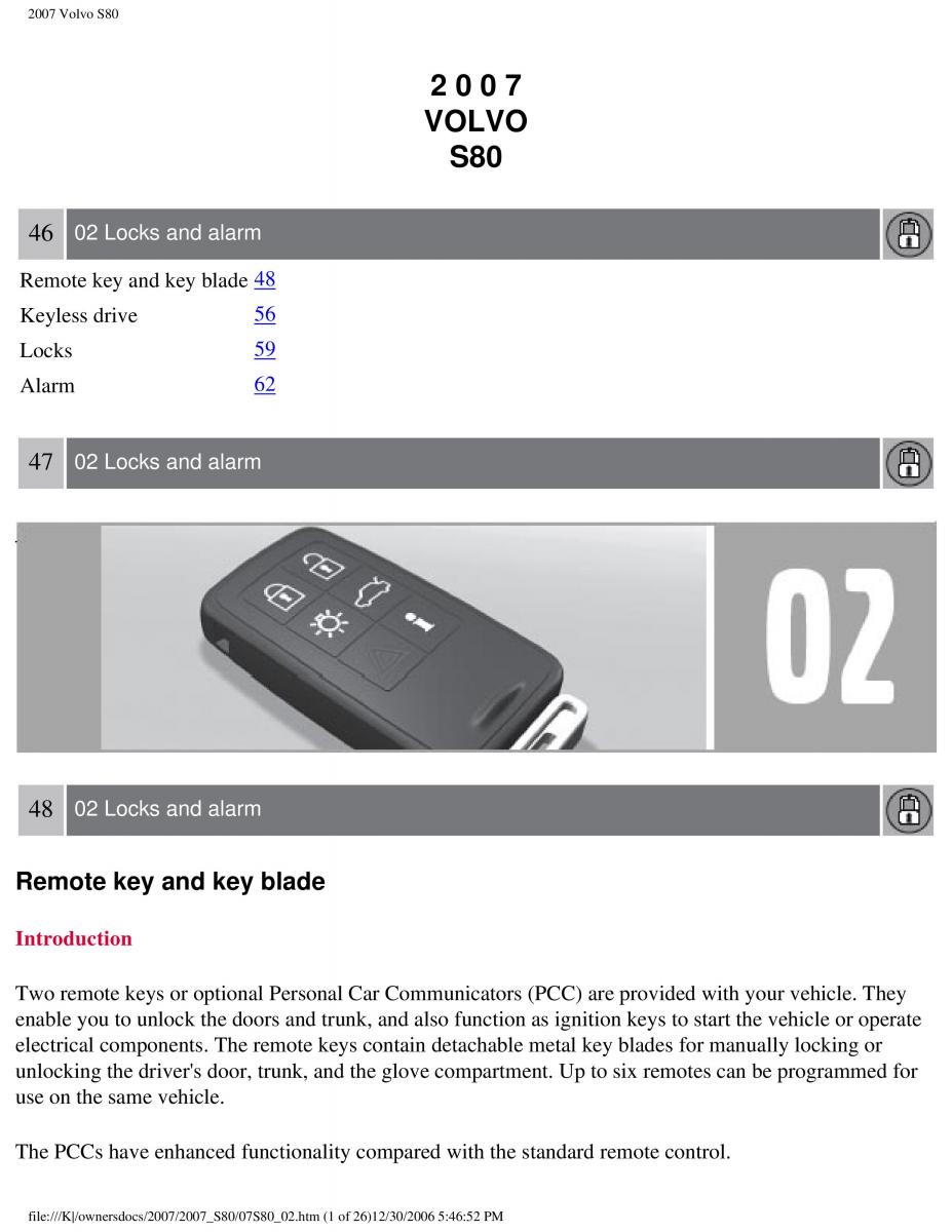volvo S80 II 2 owners manual / page 53