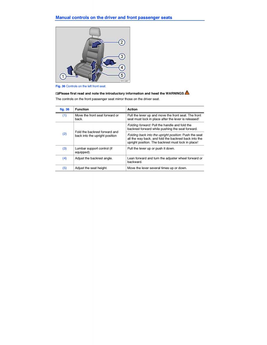 VW Beetle owners manual / page 74
