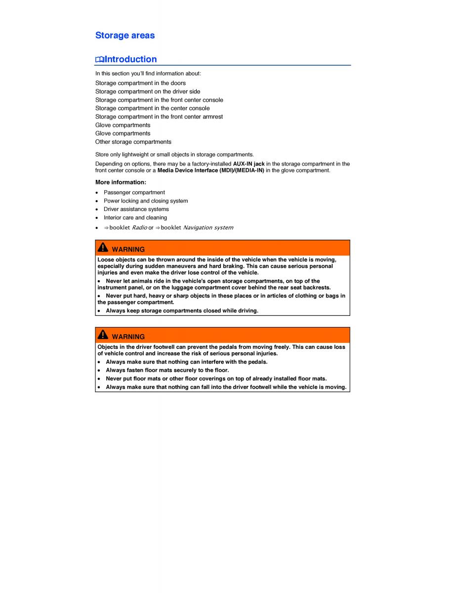 VW Beetle owners manual / page 172