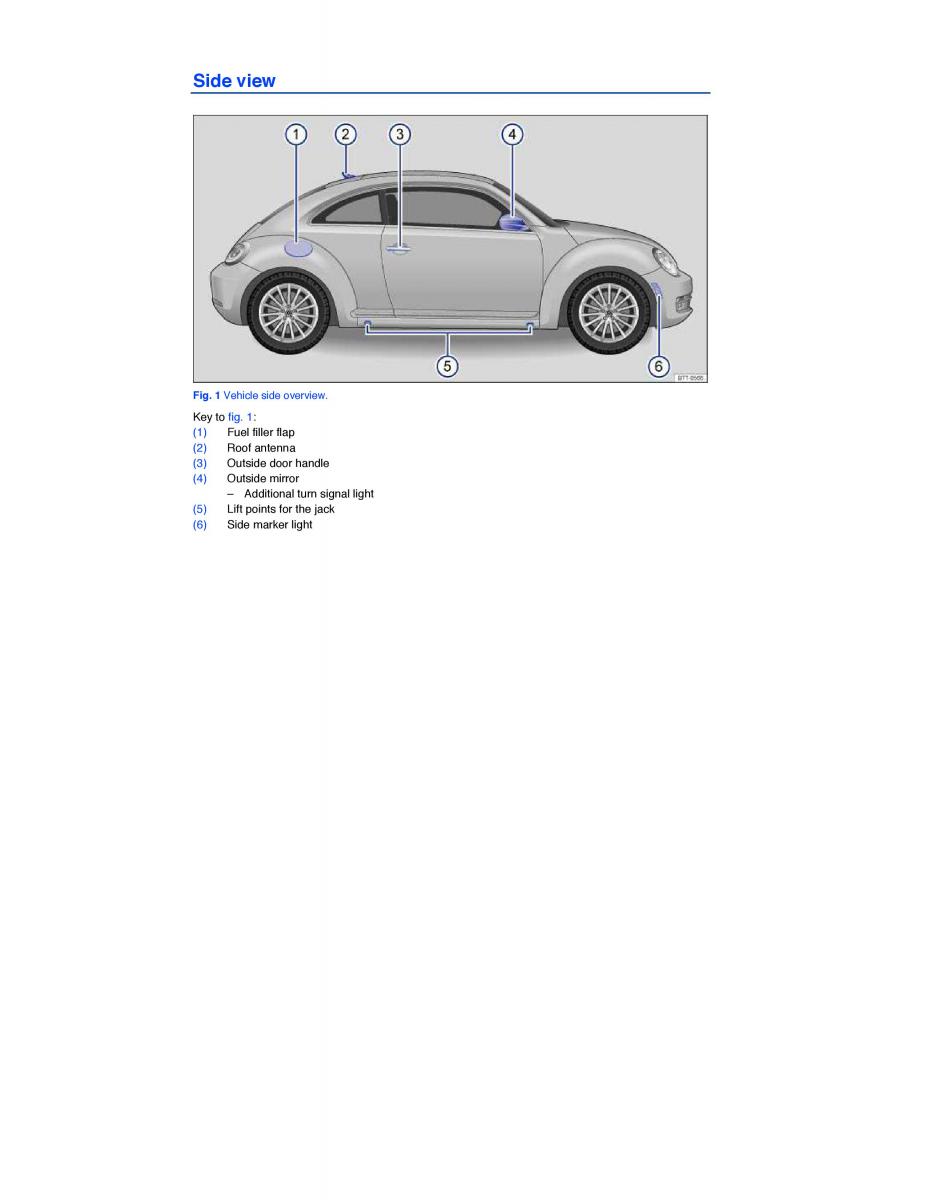 VW Beetle owners manual / page 1
