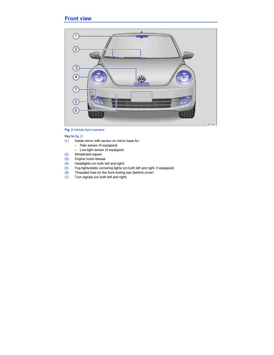 VW Beetle owners manual / page 2