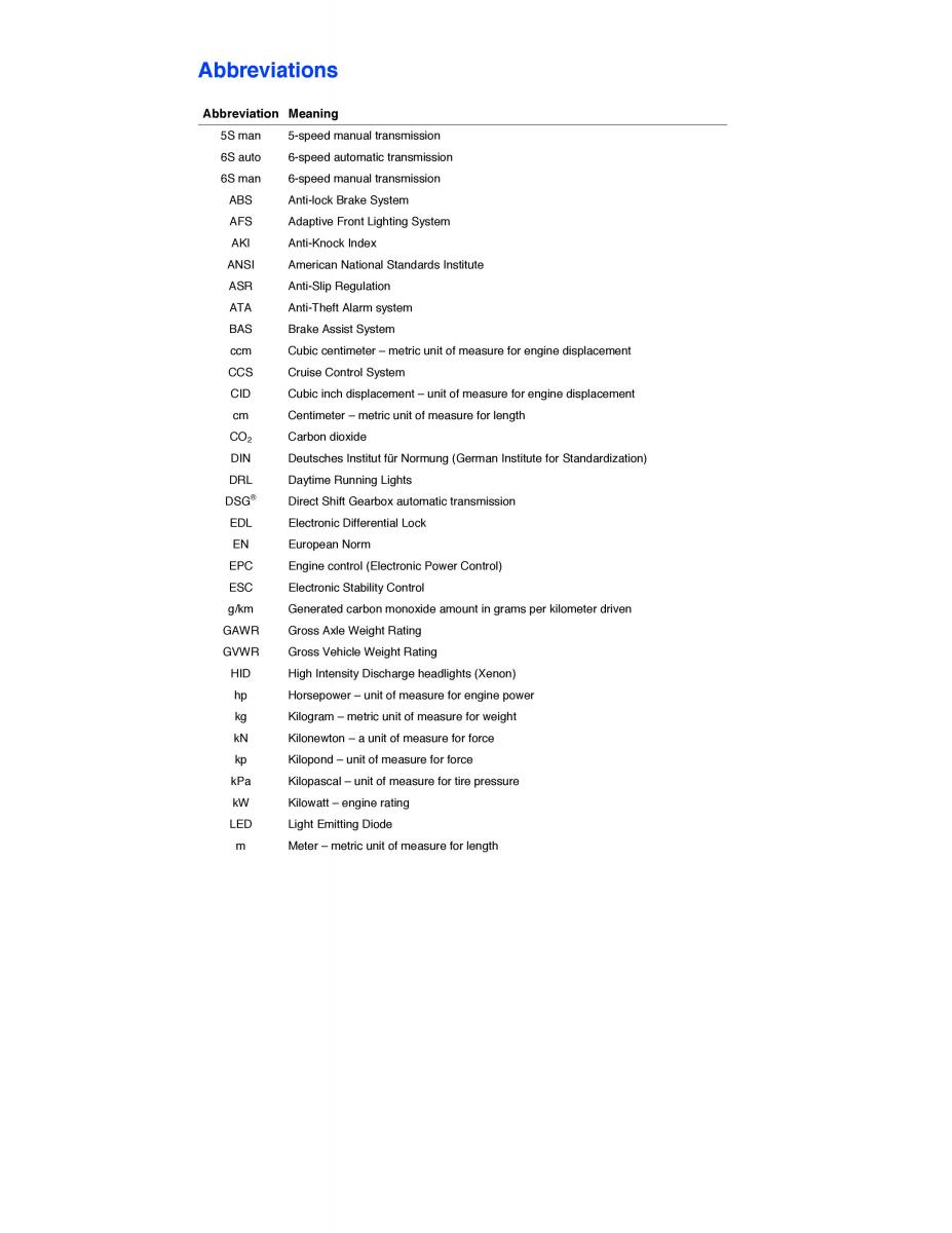 VW CC owners manual / page 428