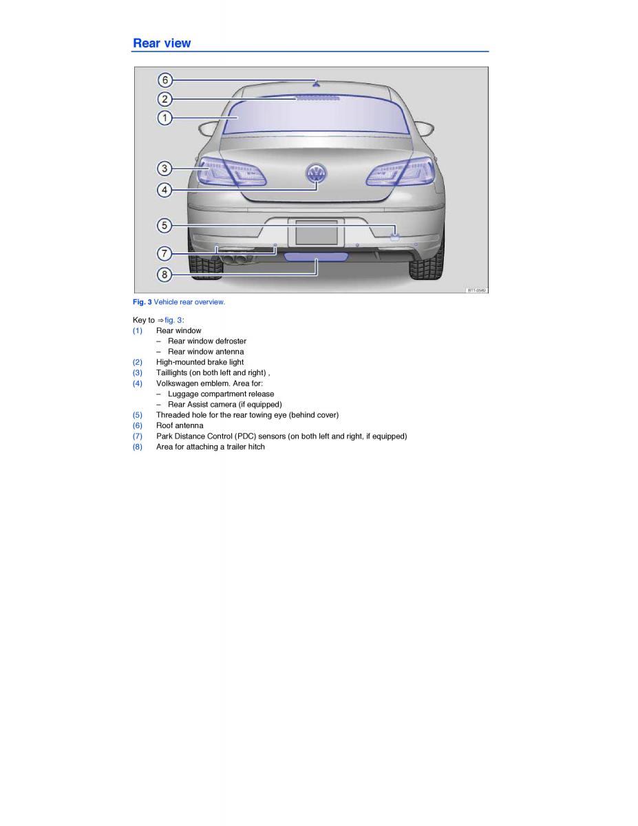 VW CC owners manual / page 3
