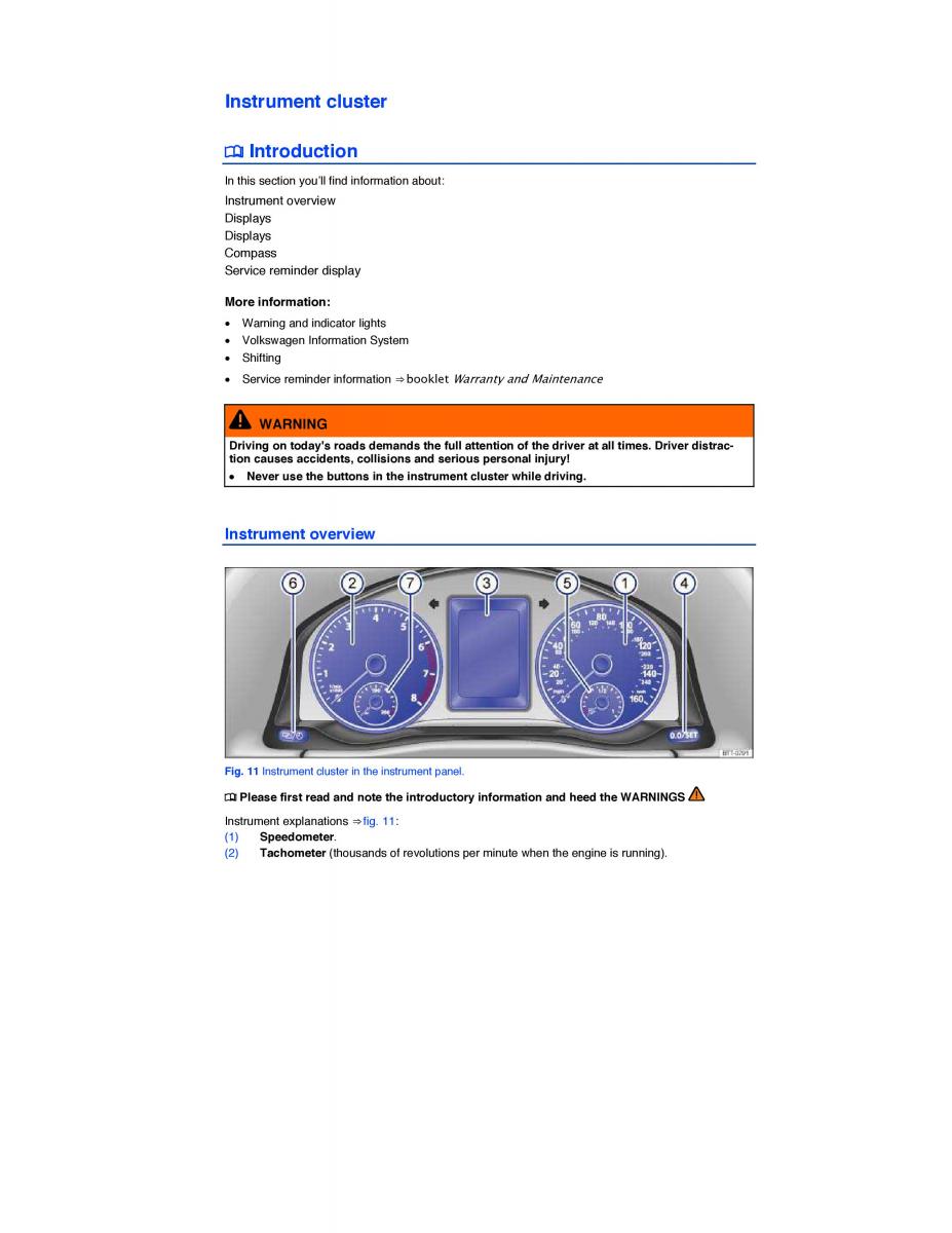 VW EOS FL owners manual / page 10