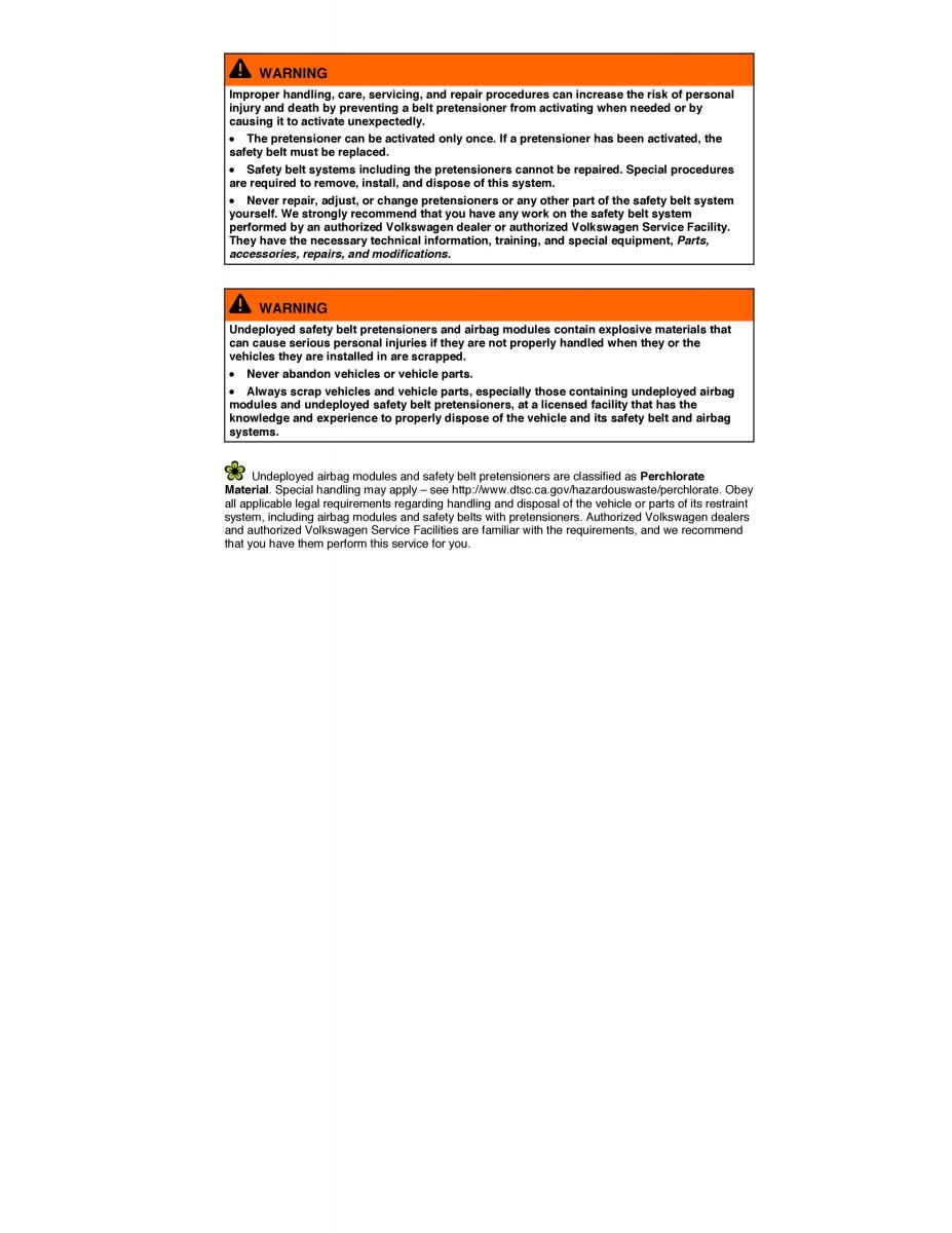 VW EOS FL owners manual / page 104