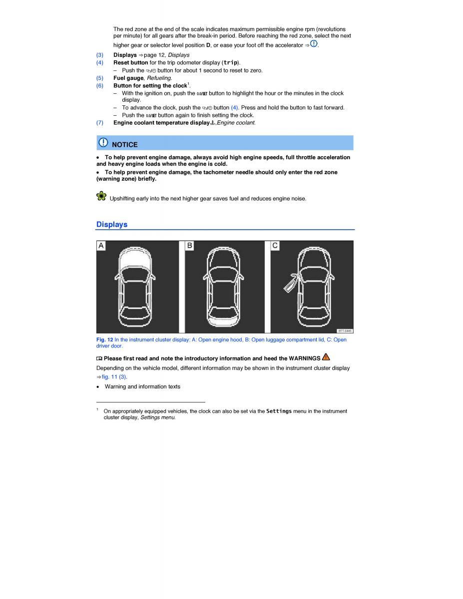 VW EOS FL owners manual / page 11