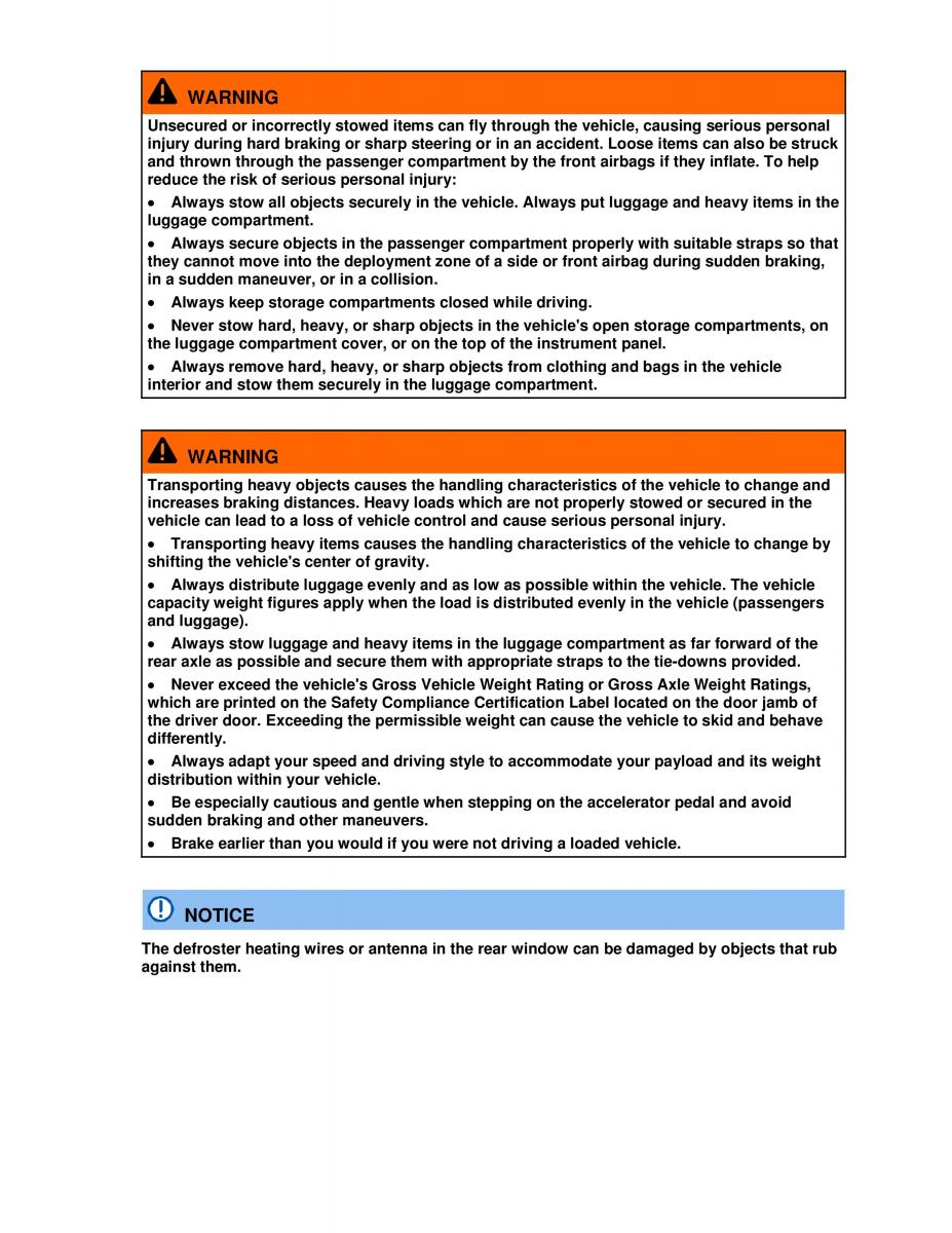 VW Golf VI 6 owners manual / page 117