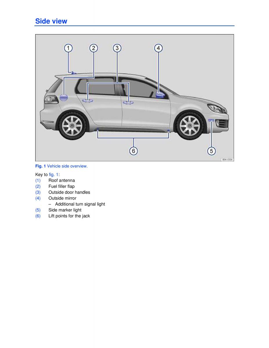 VW Golf VI 6 GTI owners manual / page 1