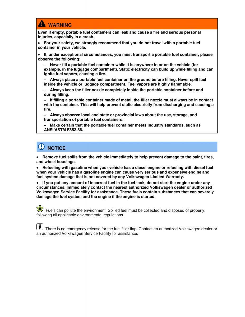 VW Golf VI 6 GTI owners manual / page 217