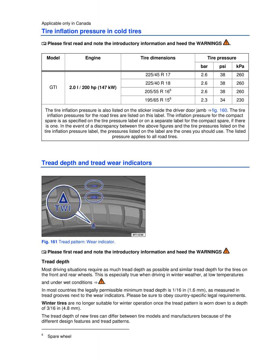 manual VW Golf VI GTI VW Golf VI 6 GTI owners manual / page 253