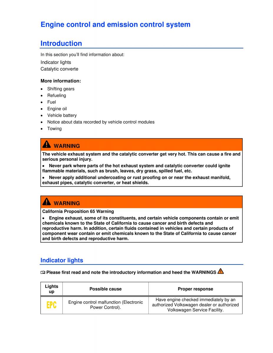 VW Golf VI 6 GTI owners manual / page 281