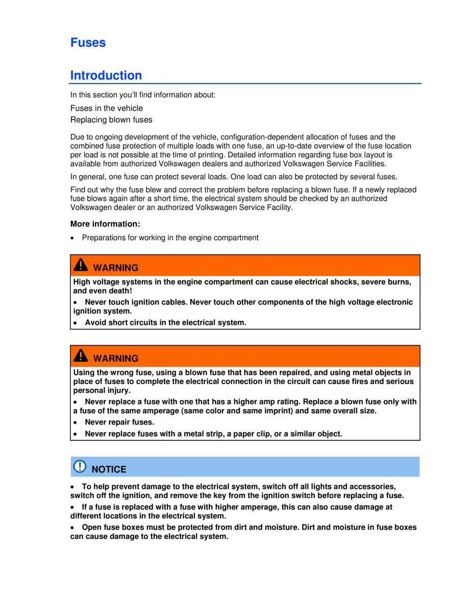 VW Golf VI 6 GTI owners manual / page 303