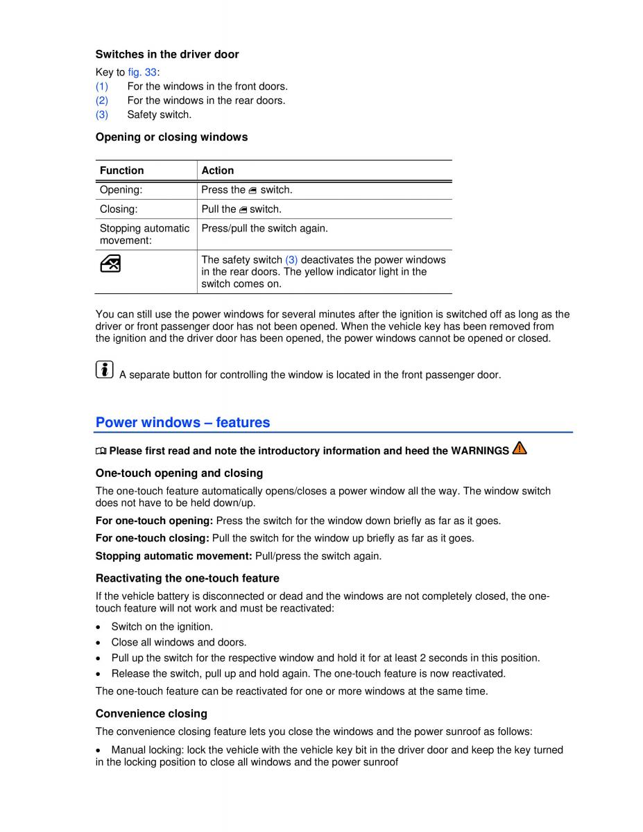 VW Golf VI 6 GTI owners manual / page 53