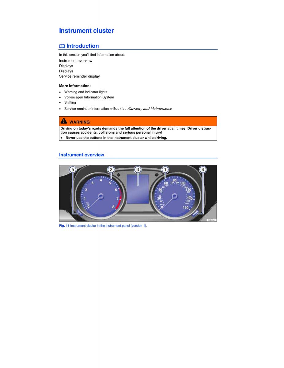 VW Jetta VI 6 owners manual / page 12