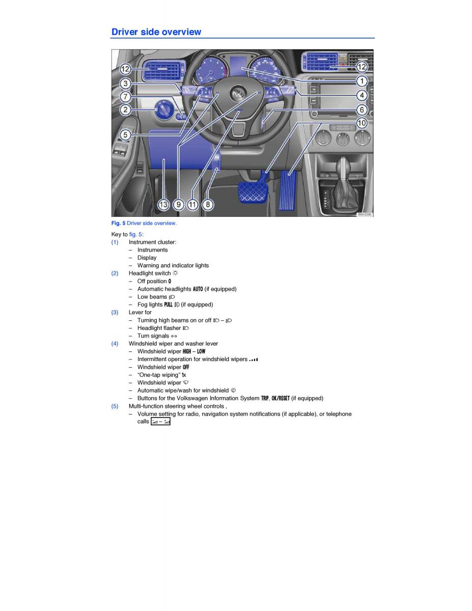 VW Jetta VI 6 owners manual / page 5