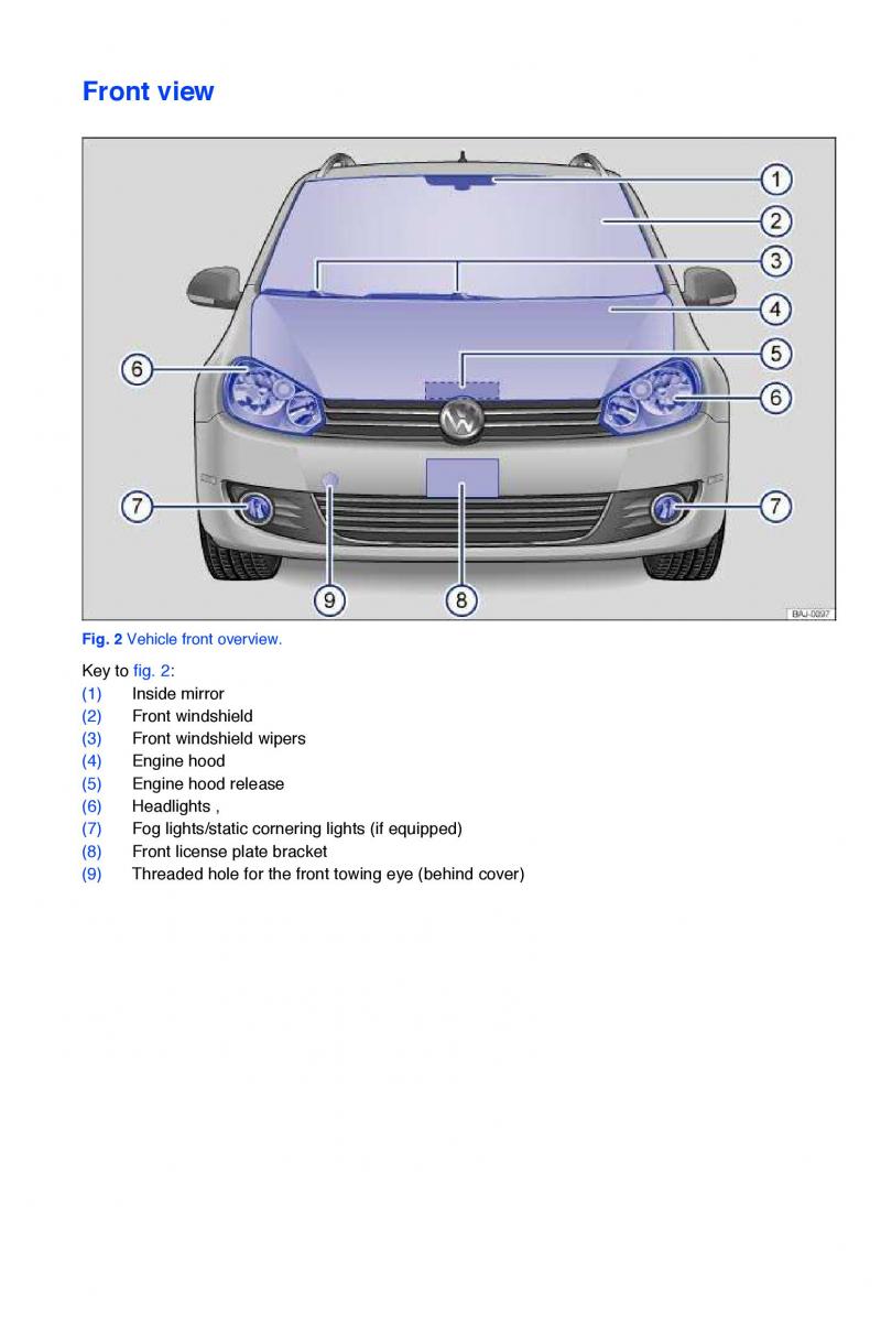 VW Jetta VI SportWagen owners manual / page 2