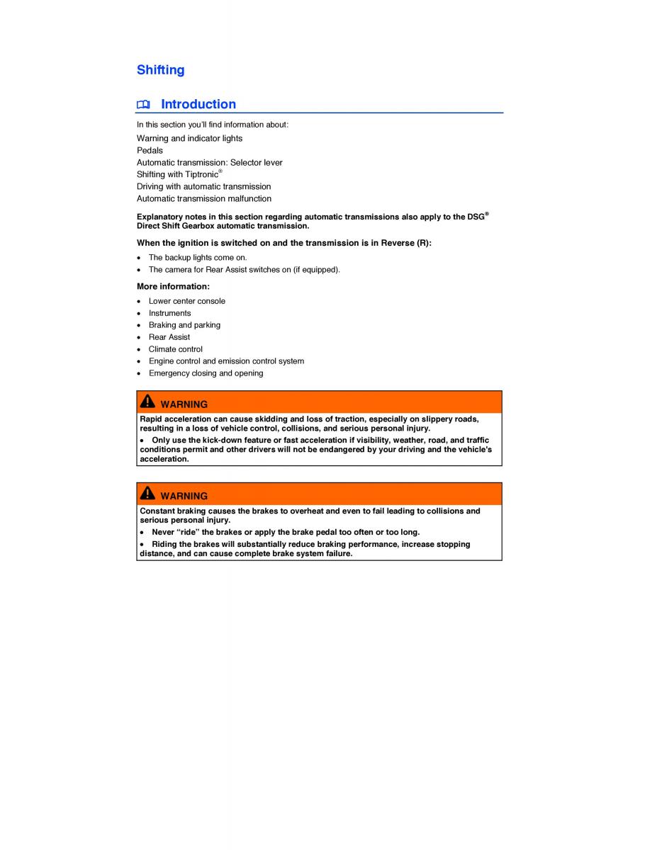 VW Jetta VI 6 Hybrid owners manual / page 184