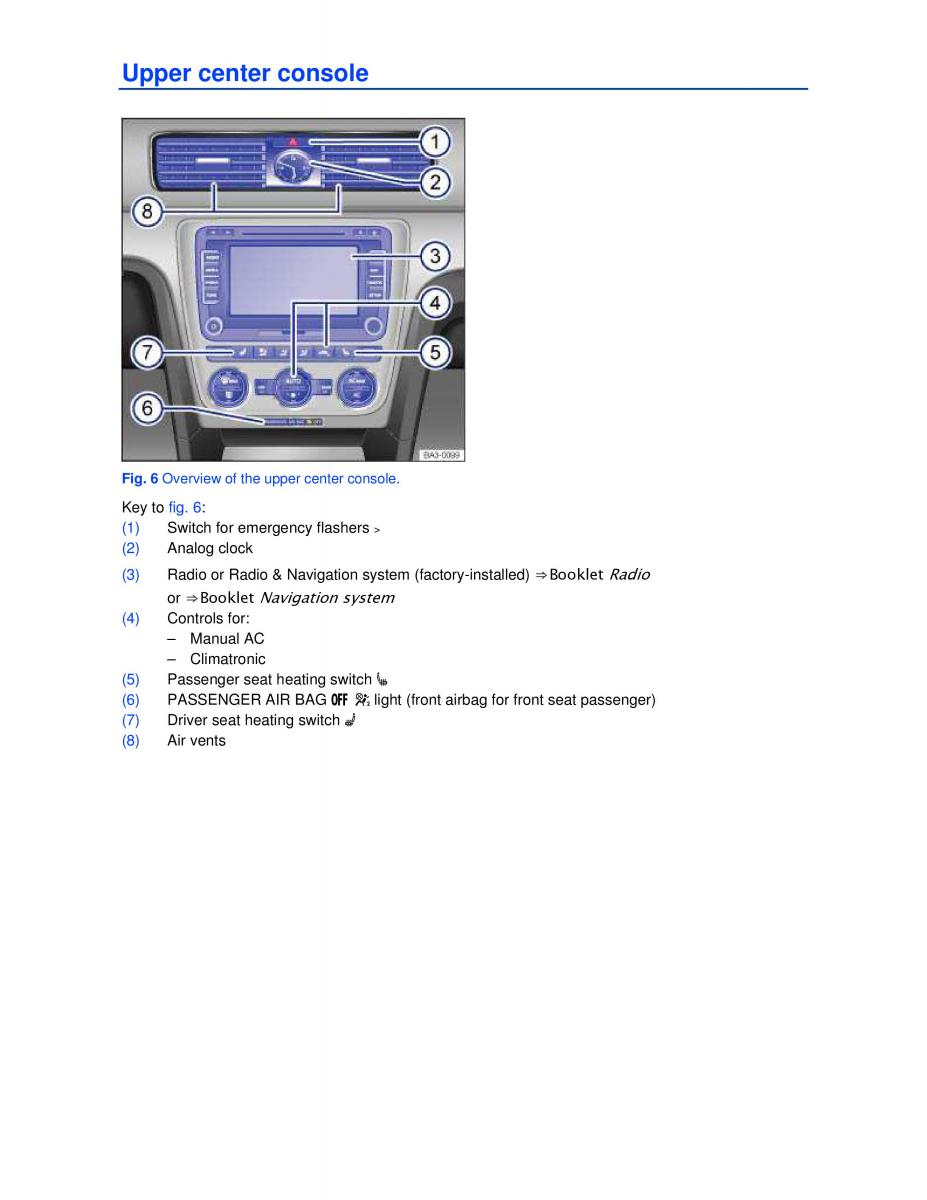 manual  VW Passat B7 NMS owners manual / page 7