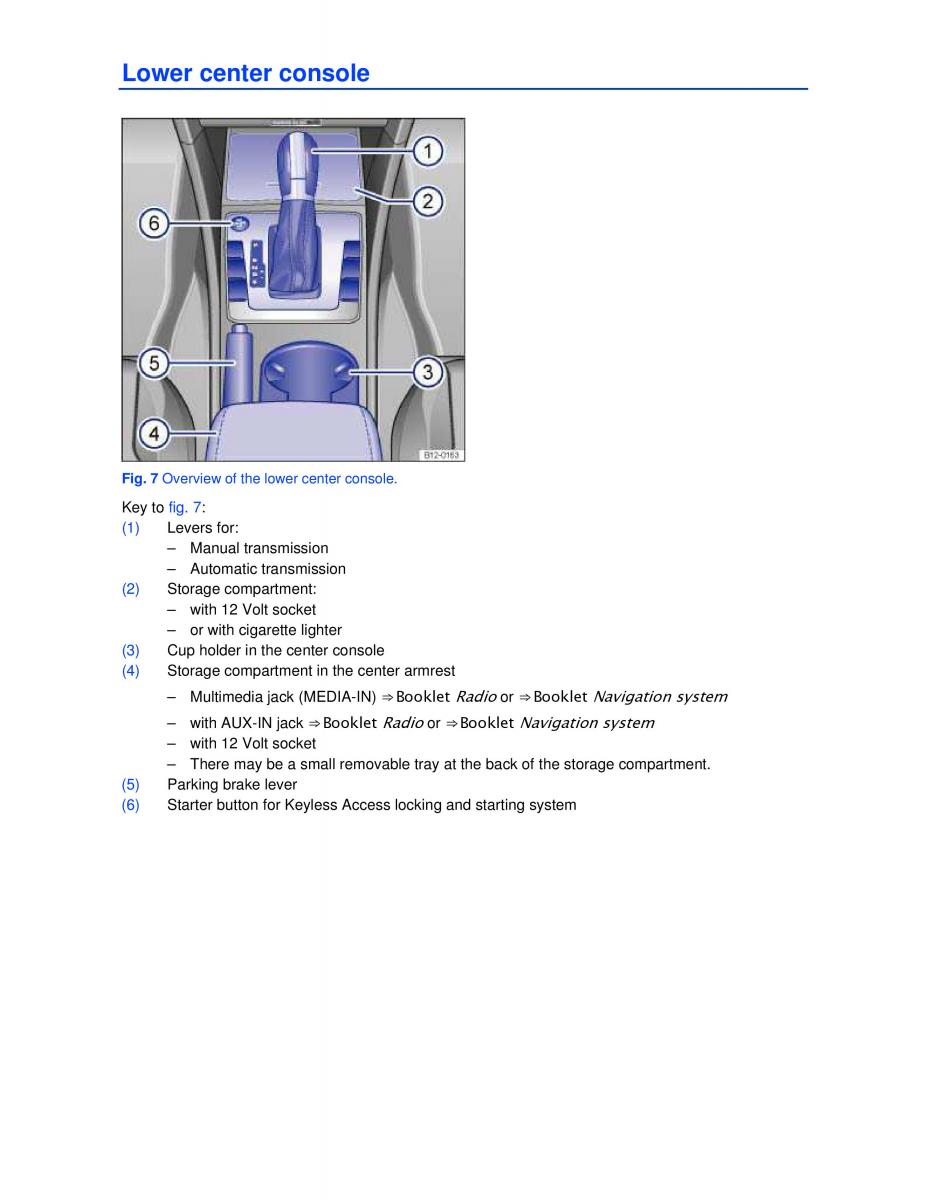 manual  VW Passat B7 NMS owners manual / page 8