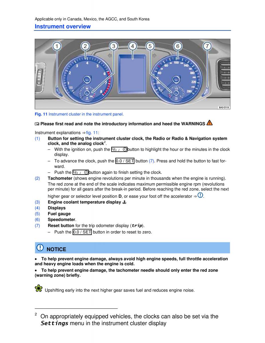 manual  VW Passat B7 NMS owners manual / page 13