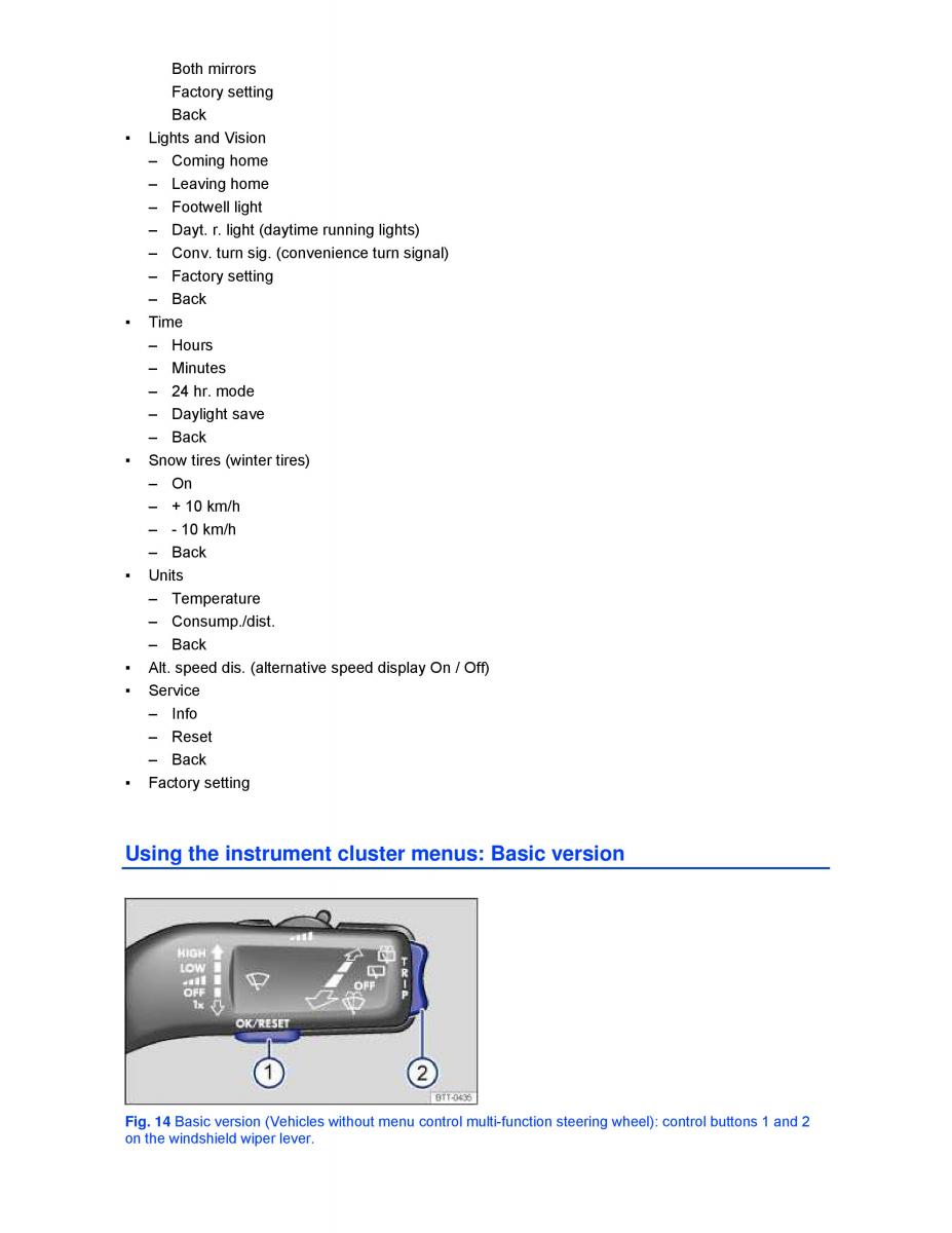 VW Passat B7 NMS owners manual / page 28