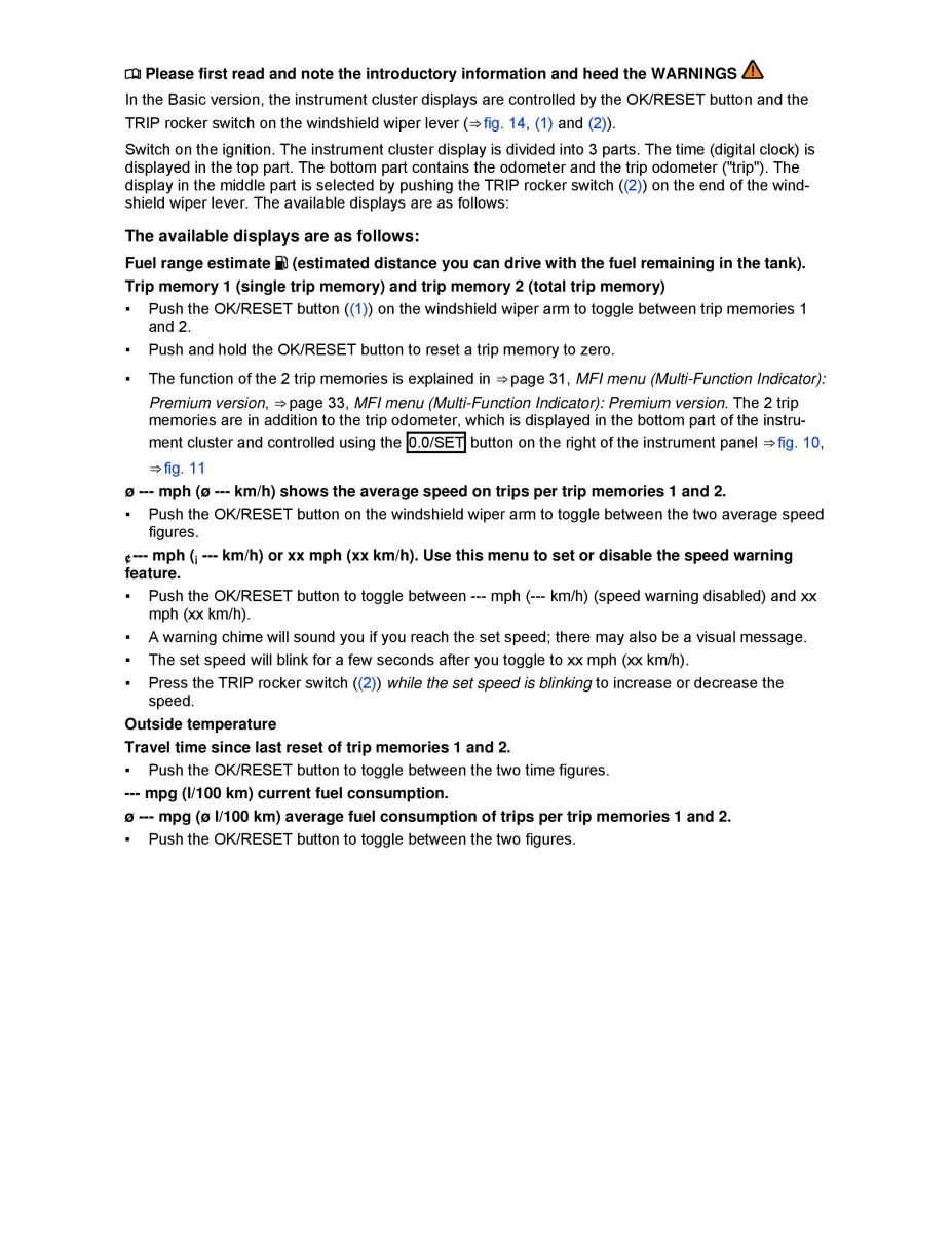 VW Passat B7 NMS owners manual / page 29