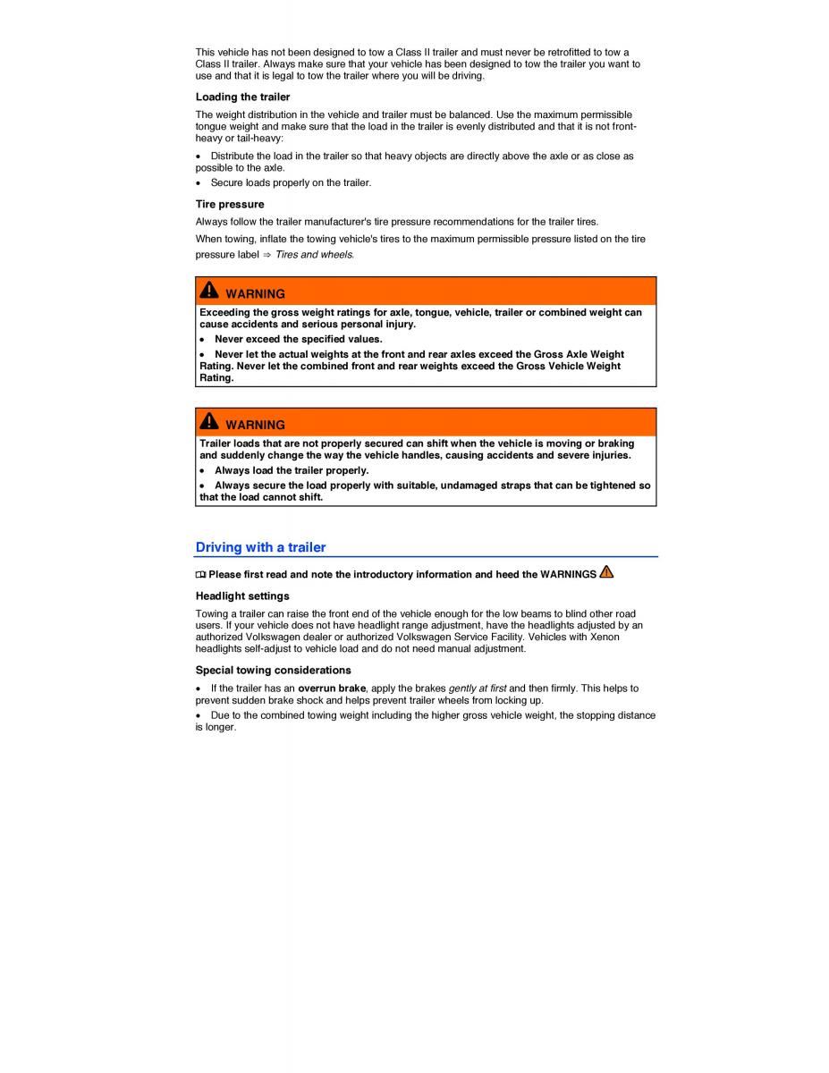 VW Tiguan owners manual / page 157