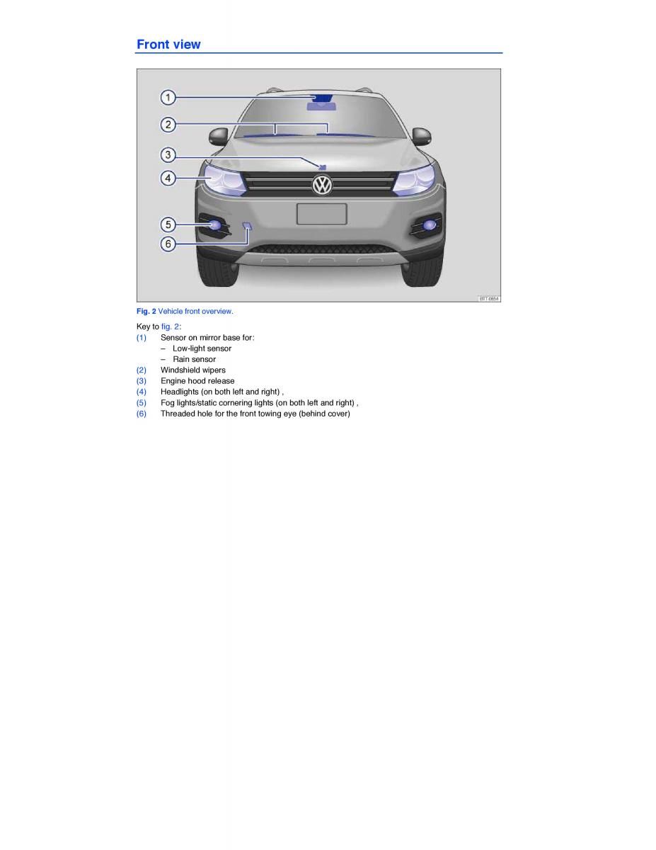 VW Tiguan owners manual / page 2