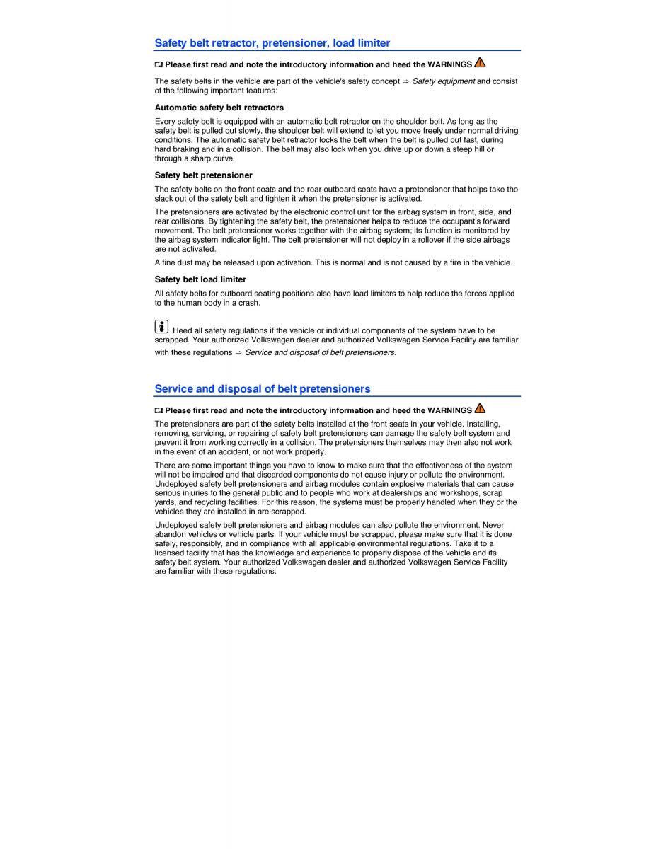VW Touareg II 2 owners manual / page 108