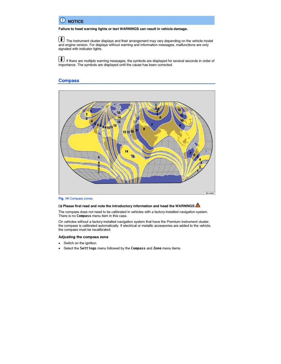 VW Touareg II 2 owners manual / page 17