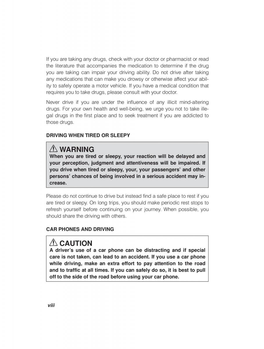 manual  Subaru Outback Legacy owners manual / page 8