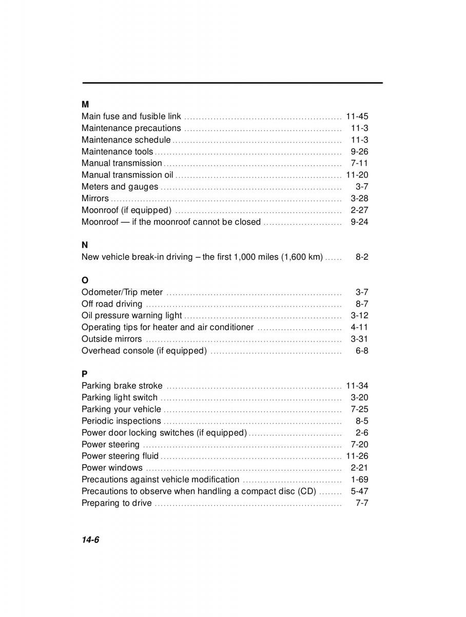 Subaru Outback Legacy owners manual / page 15