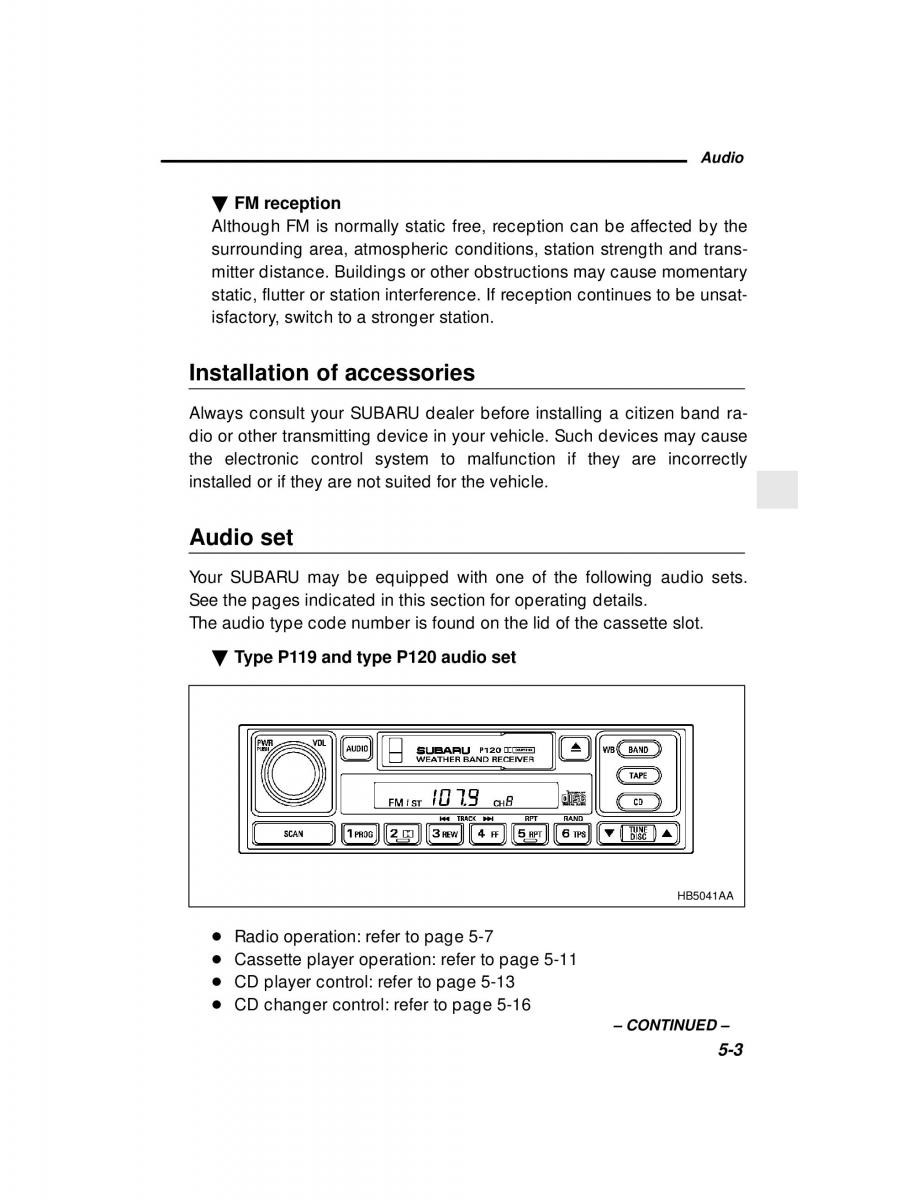Subaru Outback Legacy owners manual / page 172