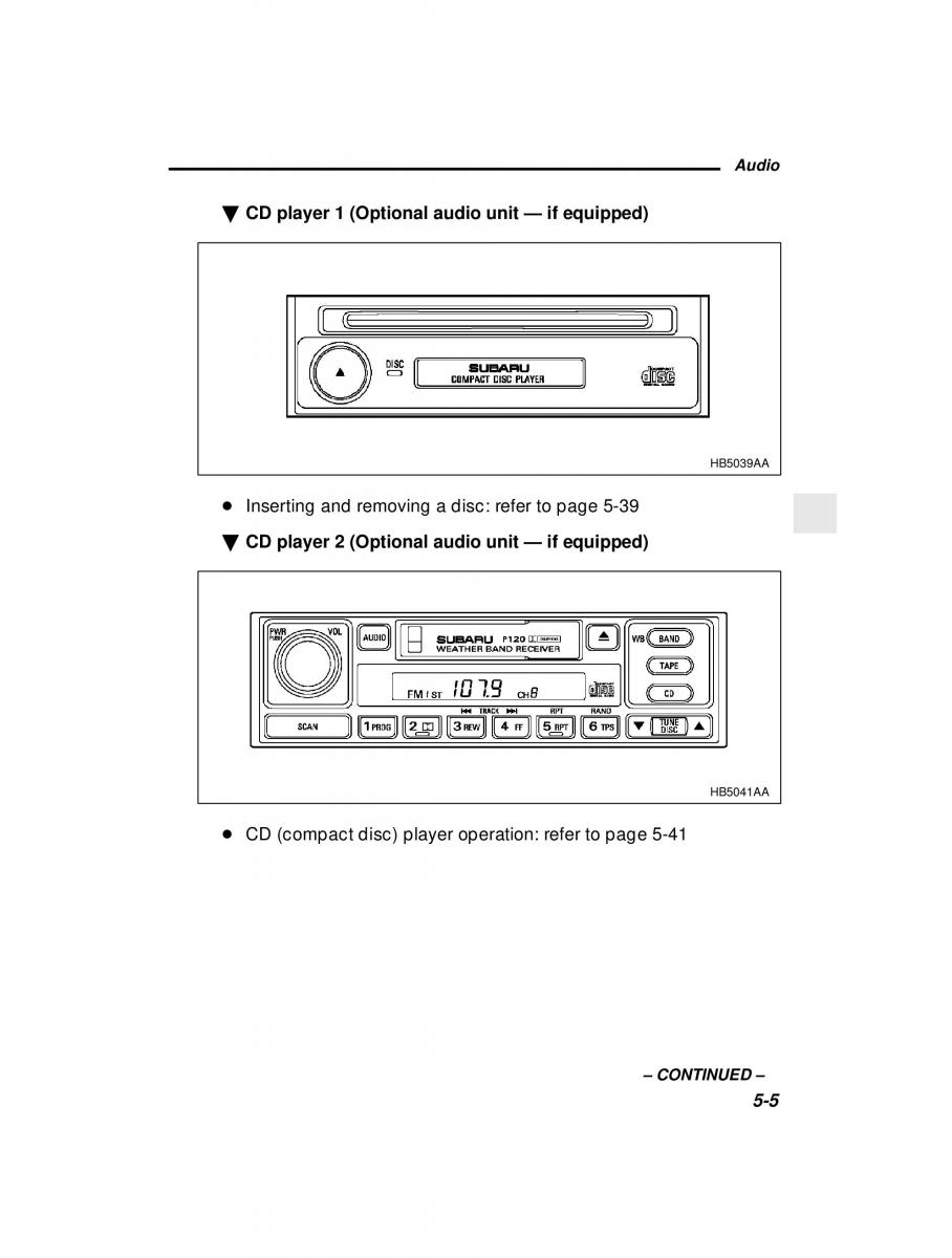 Subaru Outback Legacy owners manual / page 174
