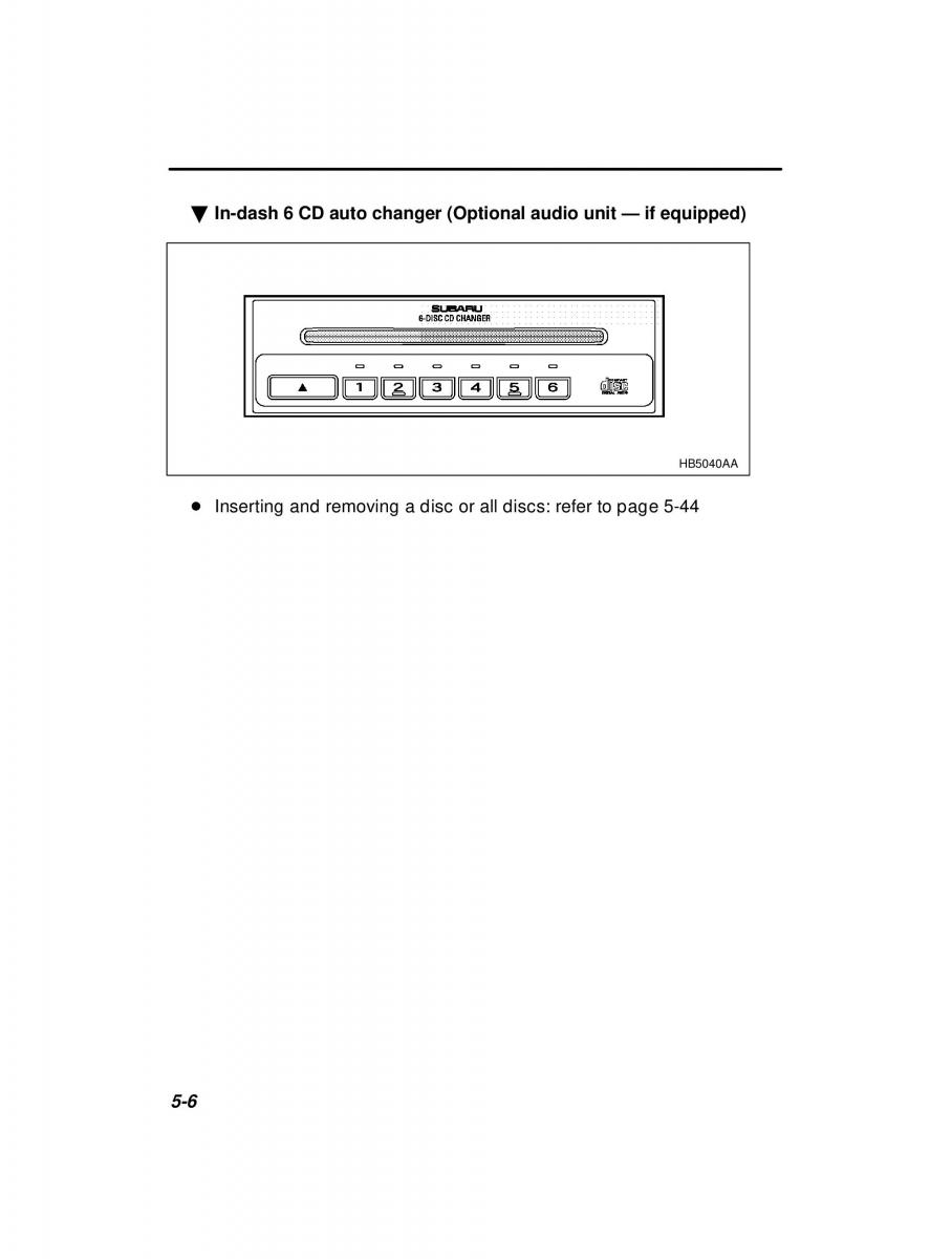 Subaru Outback Legacy owners manual / page 175