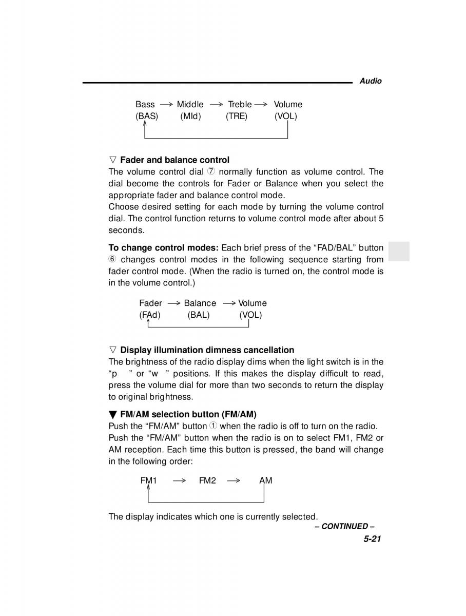 Subaru Outback Legacy owners manual / page 190