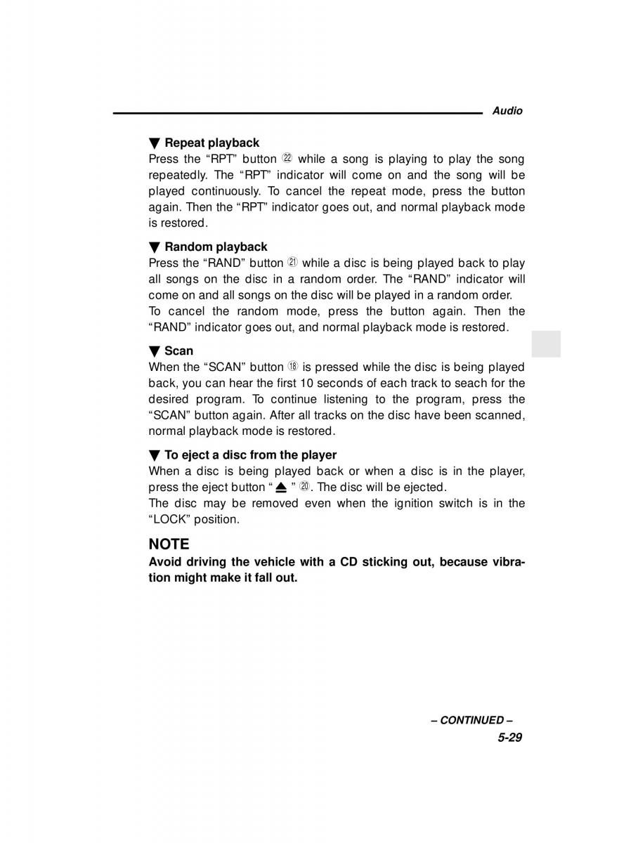 Subaru Outback Legacy owners manual / page 198