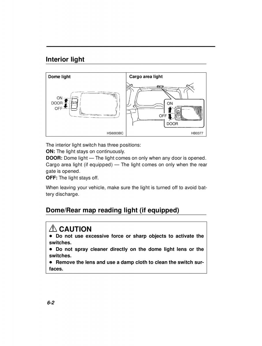 Subaru Outback Legacy owners manual / page 218