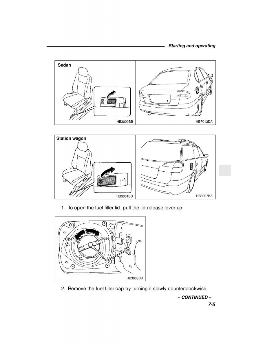 Subaru Outback Legacy owners manual / page 242