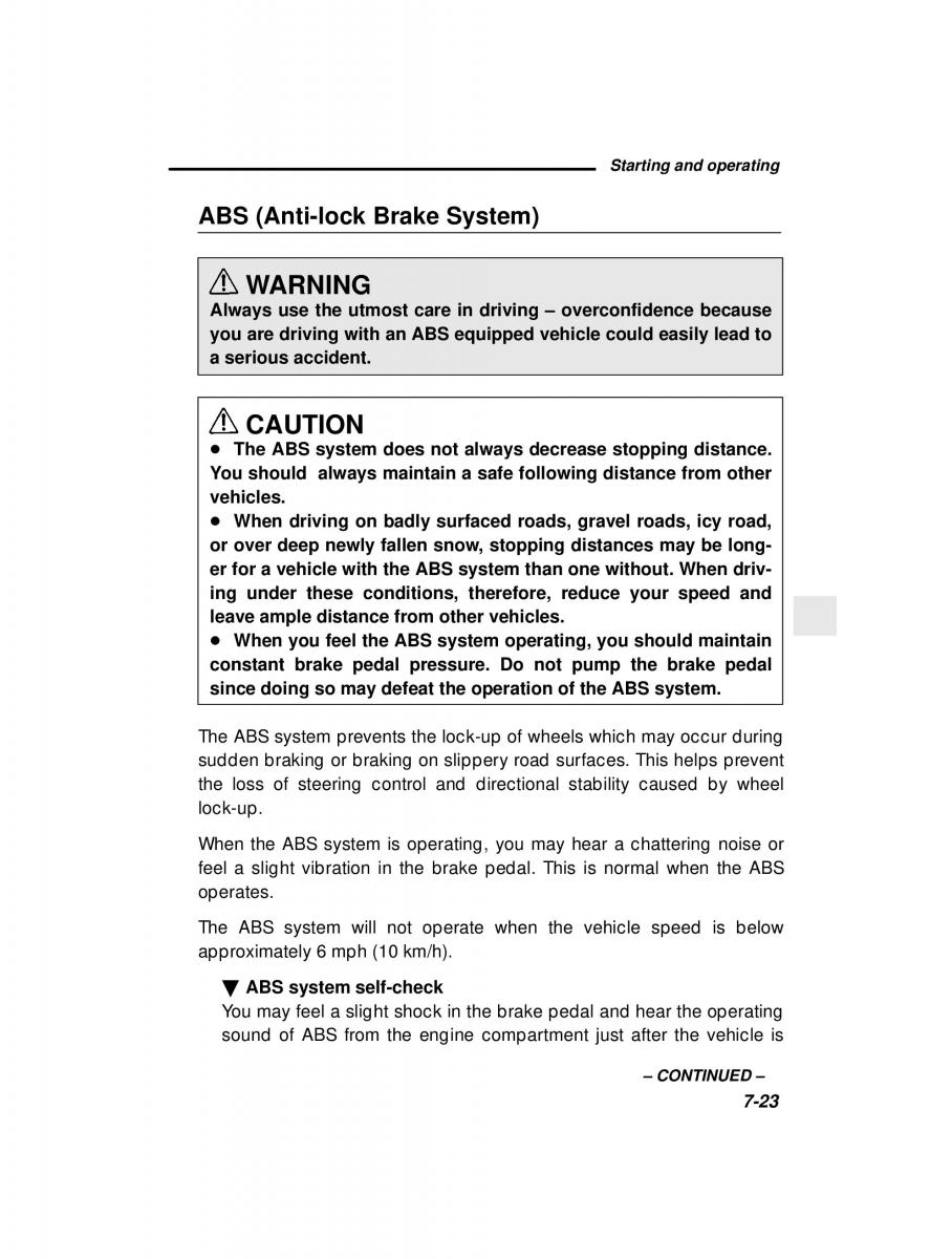 Subaru Outback Legacy owners manual / page 260