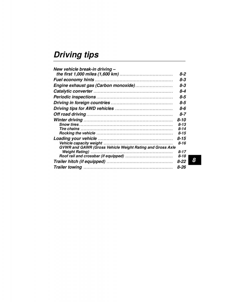 Subaru Outback Legacy owners manual / page 267