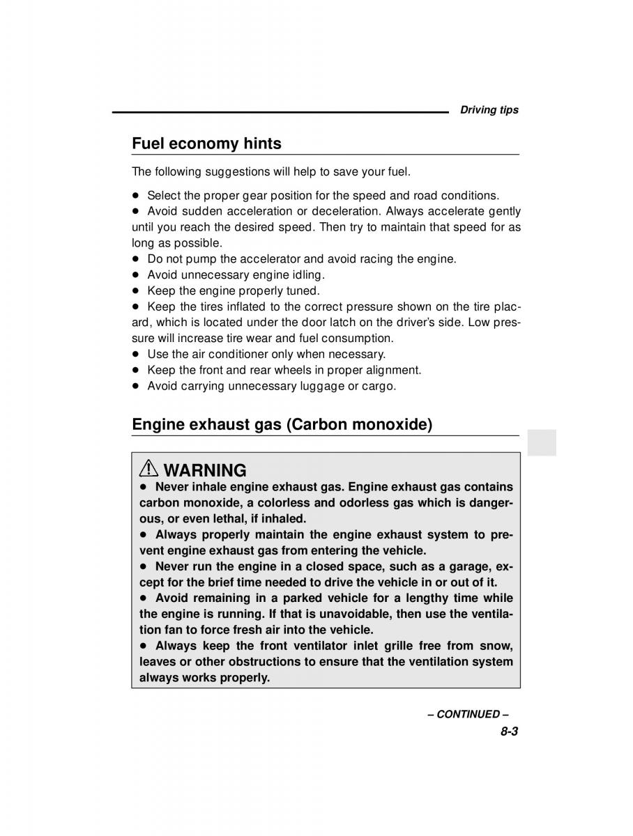 Subaru Outback Legacy owners manual / page 269